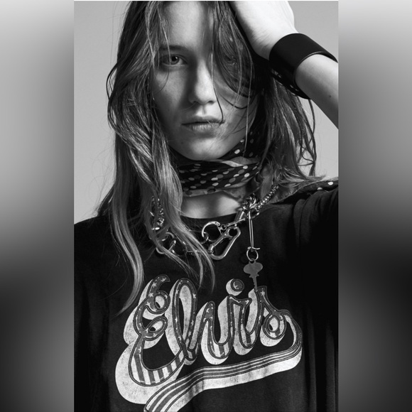 R13 Elvis Flag Boy Tee. Size medium. - Picture 6 of 12